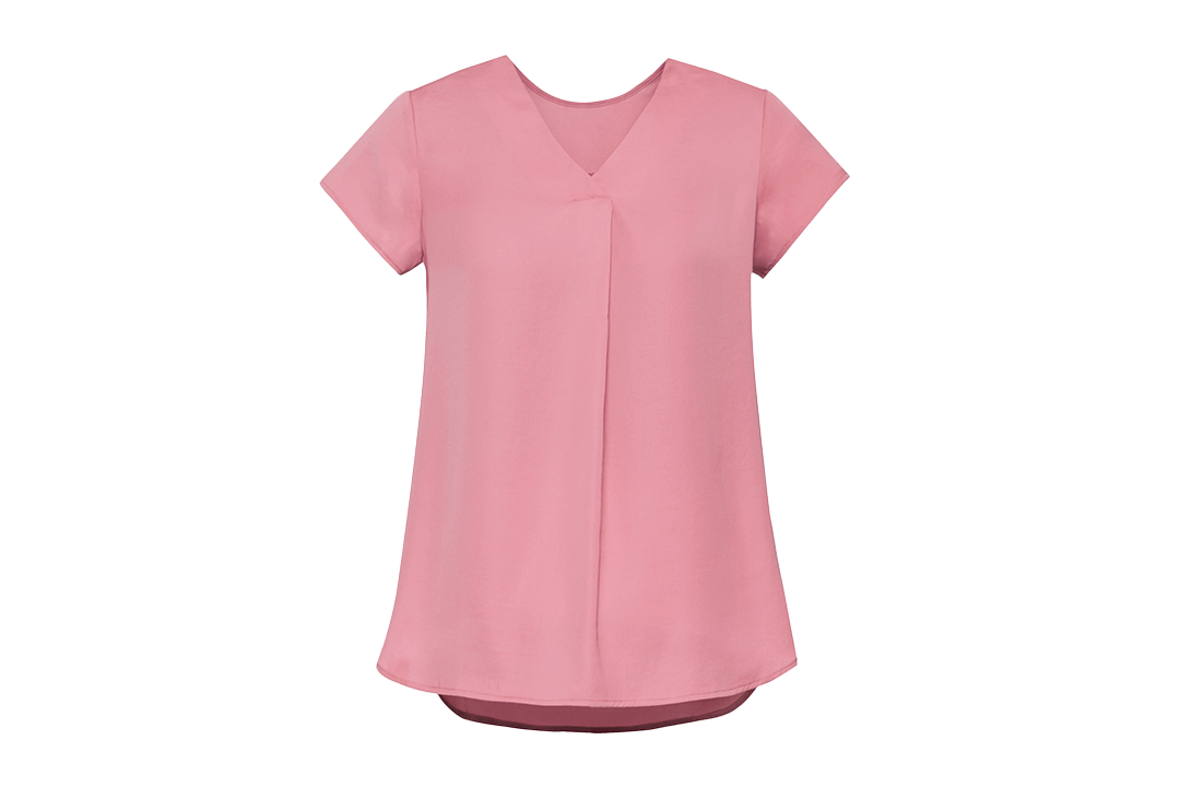 Womens Kayla V-neck pleat blouse